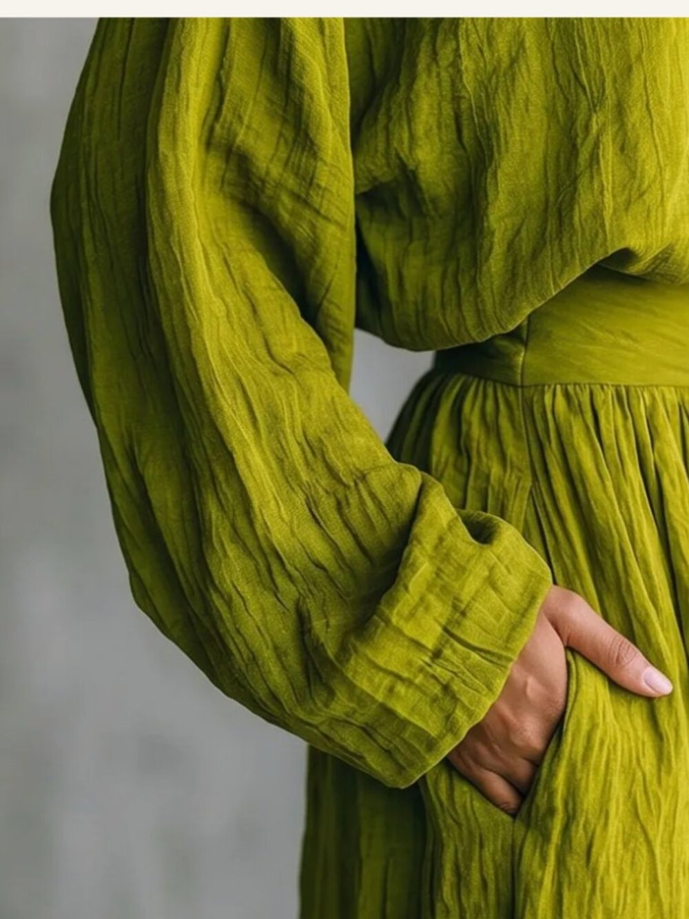 Chartreuse Linen Set - Picture 9 of 9